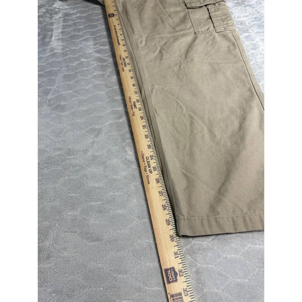 Insect Shield Mens Khaki Cargo Hiking Pants 36x30 Tan Cotton Outdoor Camping